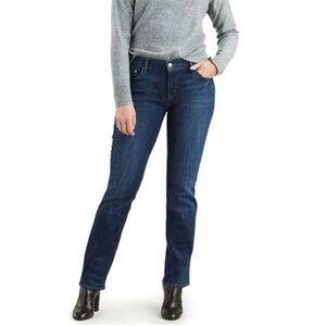 Levi’s 505 Straight, High Rise - 10.5”, Women’s Blue Jeans, Size 12M, Dark Wash.